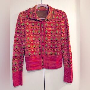 Zara Multicolor Patterned Cardigan